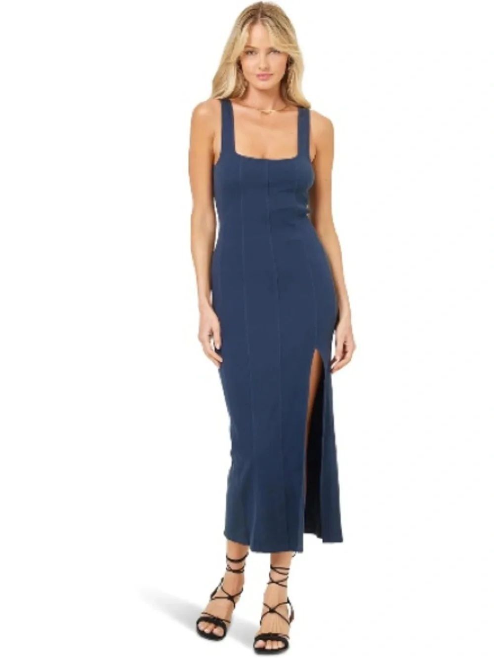 L Space Vivienne Dress Blue Sz M